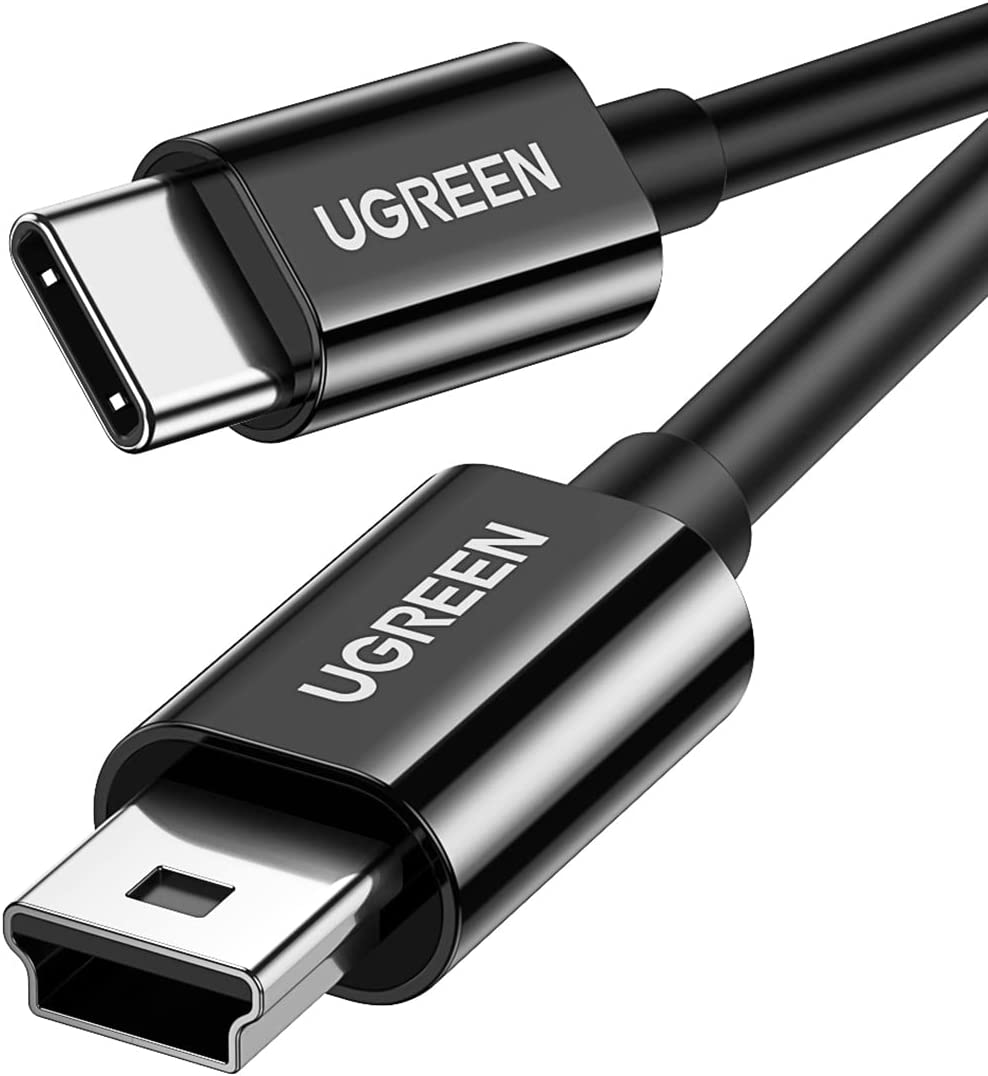 70873 Кабель UGREEN US242 USB-C - Mini USB, цвет: черный, 2M