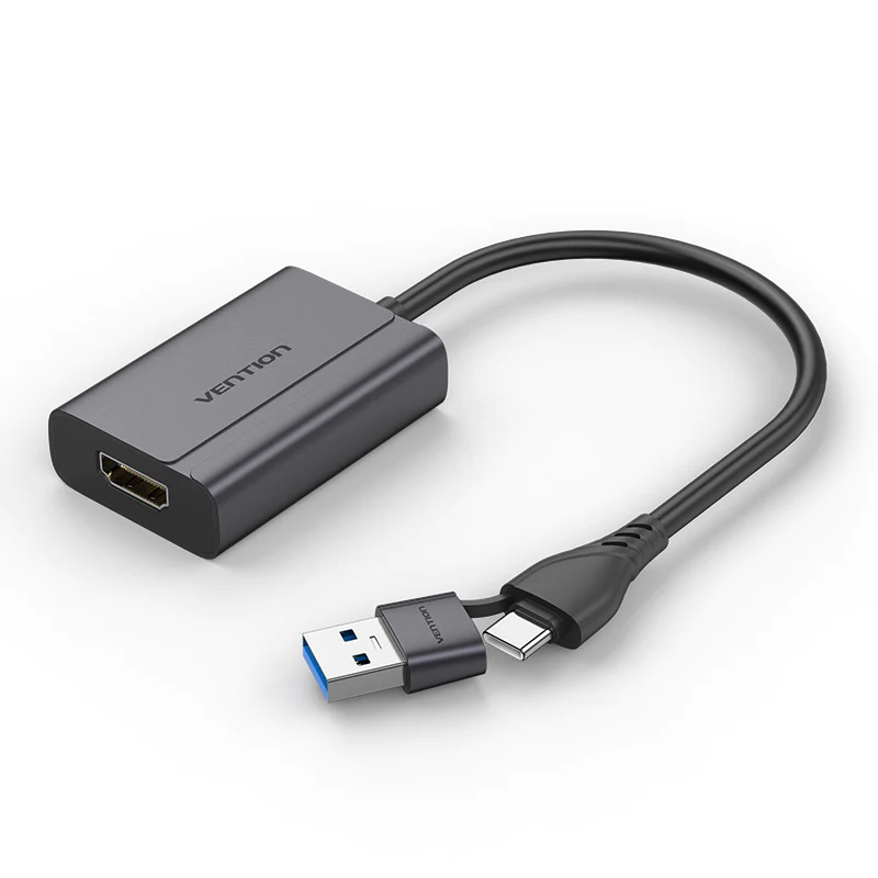 ACYHB Конвертор Vention USB-C / USB-A to HDMI, длина: 0.15м, цвет: черный