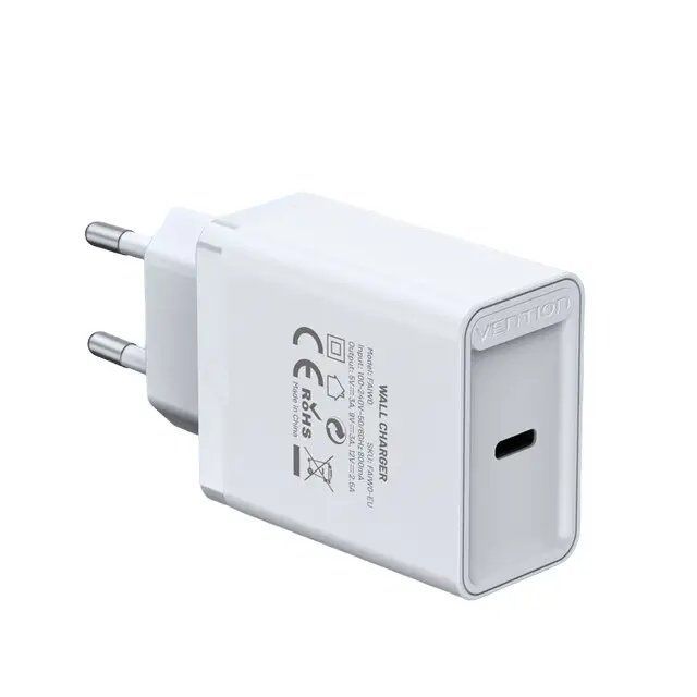 FAIW0-EU Зарядное устройство Vention USB-C (30W) цвет: белый
