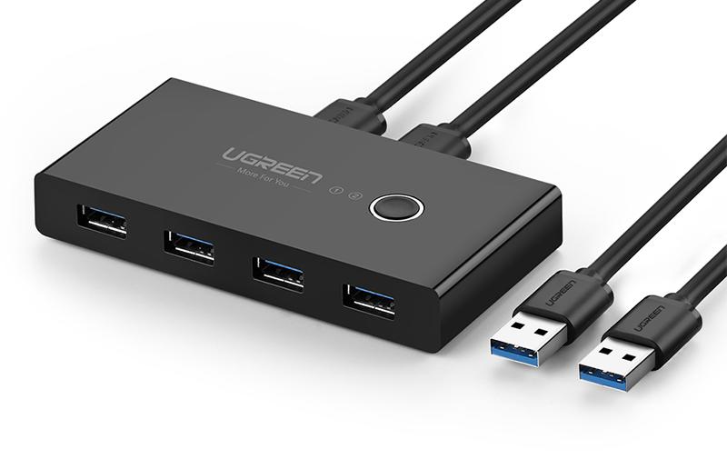 30768 Разветвитель портов с переключателем Ugreen US216 2*USB 3.0 - 4*USB 3.0