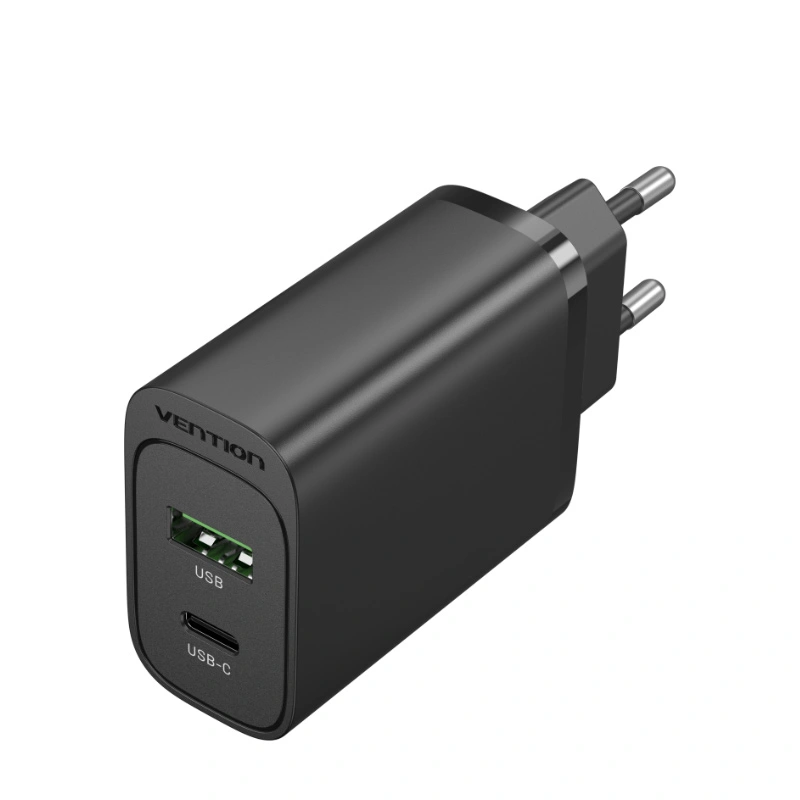FBIB0-EU Зарядное устройство Vention USB-C+USB-A цвет: черный