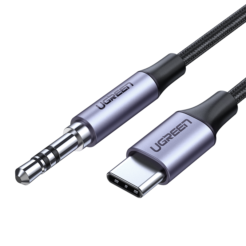 30633 Аудио кабель USB-C - 3,5мм UGREEN AV143, цвет - черный