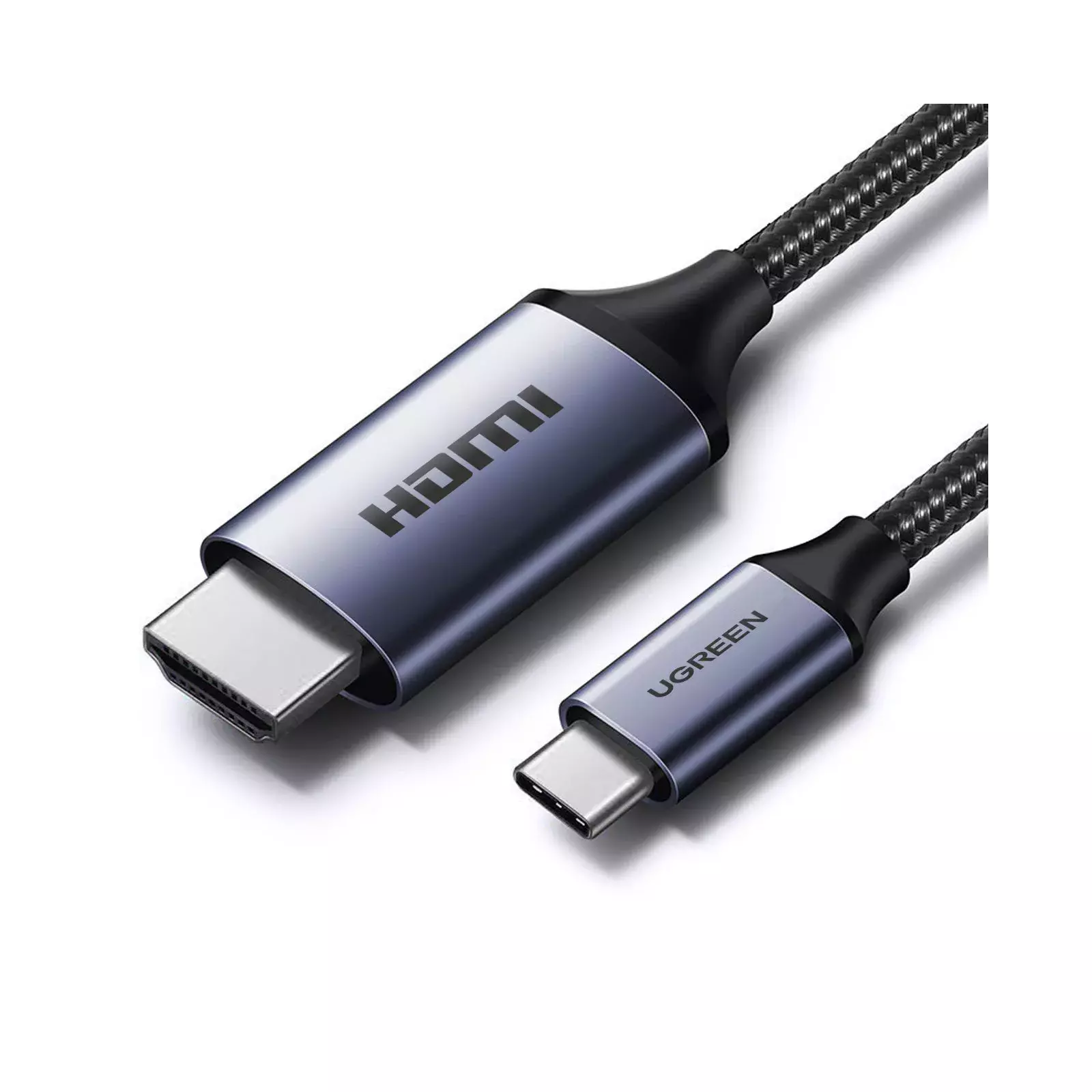 90451 Кабель UGREEN CM565 USB-C - HDMI 8K@60H, цвет: серый, 1,5 м.
