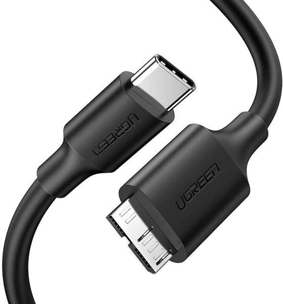 20103 Кабель UGREEN US312 USB-C - Micro B, цвет: черный, 1M