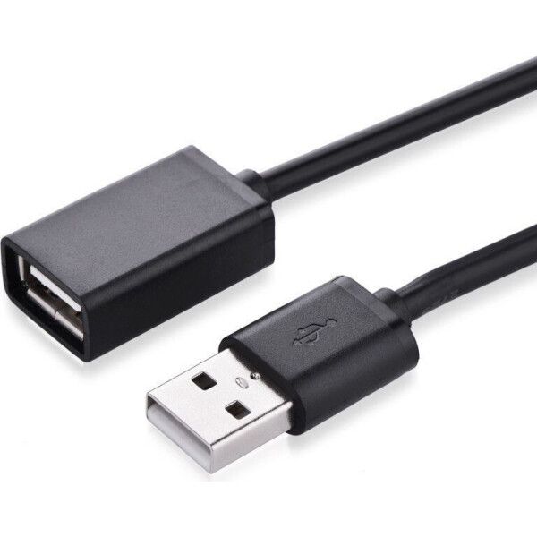 10317 Кабель UGREEN US103 USB-A - USB-A (папа-мама), цвет: черный, 3M