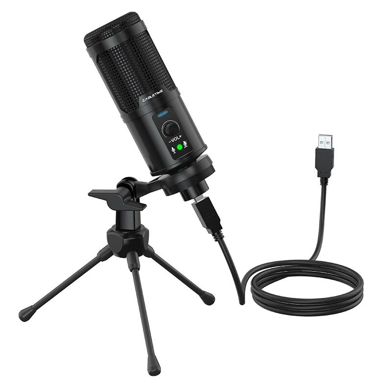 CT-MP01-AB USB Микрофон CABLETIME, цвет: черный